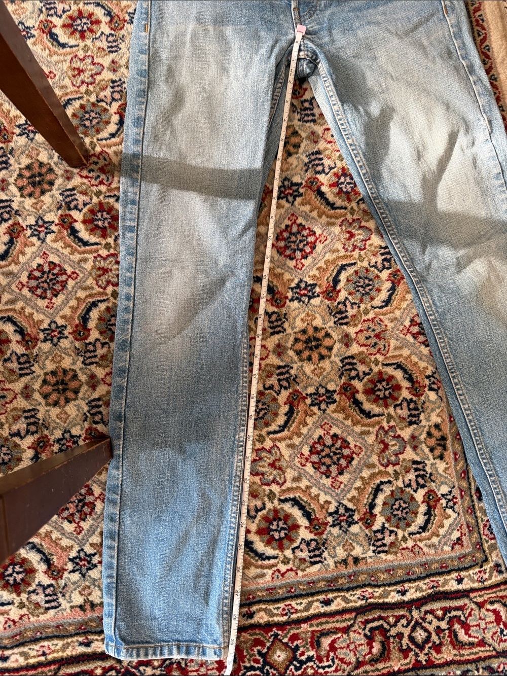 Re/Done Faded Light Blue Slim Straight Jeans - Picture 8 of 9